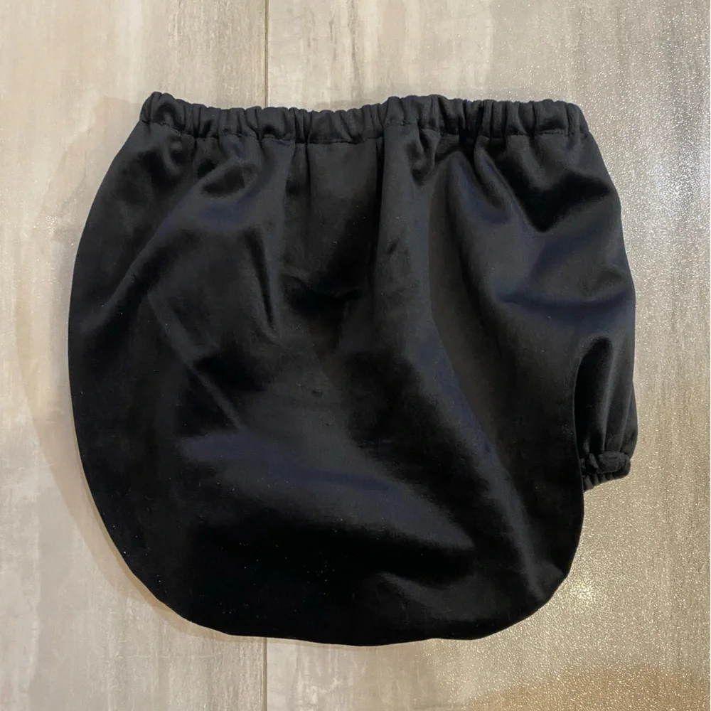 NWT Luli & Me Heirloom Lace Deluxe Black Velvet Float Dress & Bloomers girls 24M